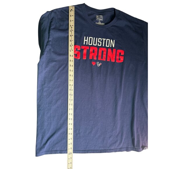 NFL Pro Line Fanatics Houston Strong Navy Blue T-Shirt 2XL 100% Cotton Mens Tee - Picture 5 of 5